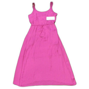 Athleta Easy-Breezy Midi Dress Women's Hot Pink Spaghetti Strap Size Small NWT